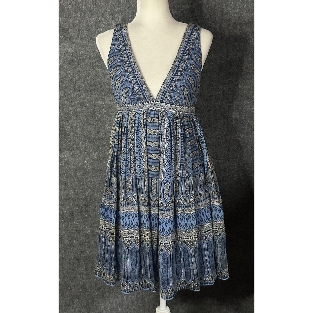 J. Crew 100% Silk Chiffon Sleeveless Lined Dress Boho Women's Size 4 AZ6044